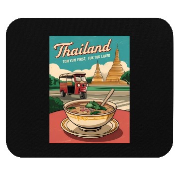 Discover Funny Vintage Travel Thailand Humor Retro Graphic Mouse Pads