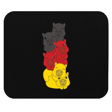 Discover German Flag Capybara German Germany Mouse Pads