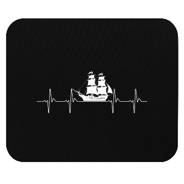 Discover pirate boat heartbeat Mouse Pads