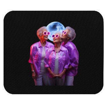 Discover Granny Howling Moon Ladies Mouse Pads