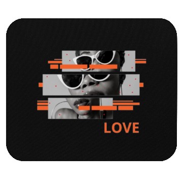 Discover Love black ach Mouse Pads