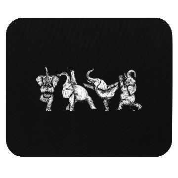 Discover Funny Elephant Yoga Cute Animal Mouse Pads