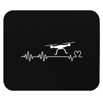 Discover Drone Pilot Quadcopter Heartbeat Funny Drone Pilot Mouse Pads