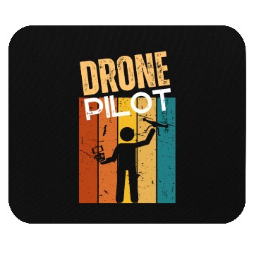 Discover Drone Pilot Quadcopter Vintage Retro Funny Drone Mouse Pads