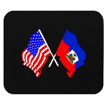 Discover USA flag USA, Haiti flag Mouse Pads