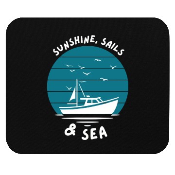 Discover Sunshine, Sails & Sea Boat Mouse Pads