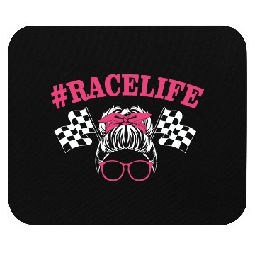 Discover Messy Bun Sunglasses Drag Racing Mom Race Mouse Pads