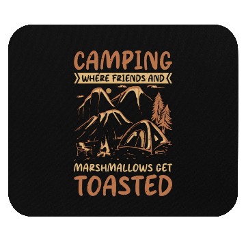 Discover Camping Where Friends and Marshmallows Get Toasted Mouse Pads