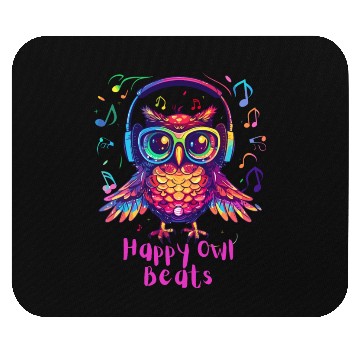 Discover Happy Owl Beats Mouse Pads