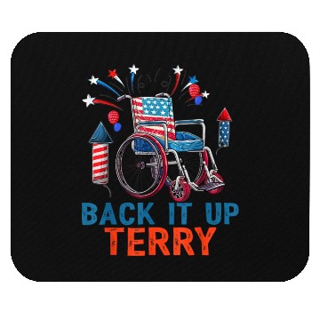 Discover Back Terry Fireworks 4th July Mouse Pads