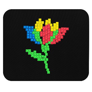 Discover Master Builder Building Blocks Brick Flower Mouse Pads