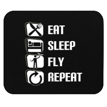 Discover Quadcopter Eat Sleep Fly Repeat Funny Drone Pilot Mouse Pads