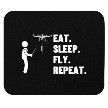 Discover Quadcopter Eat Sleep Fly Repeat Funny Drone Pilot Mouse Pads