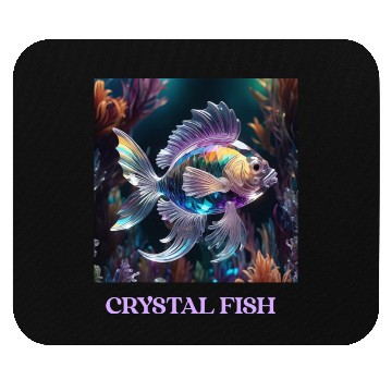 Discover Colorful Crystal Glass Fantasy Fish Mouse Pads
