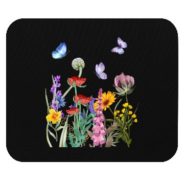 Discover Wild flowers garden Mouse Pads