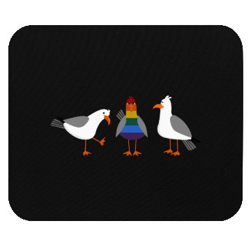 Discover Seagull LGBT Gay Lesbian Rainbow Flagge Mouse Pads