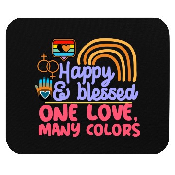 Discover pride month, happy and blessed, love is love Mouse Pads