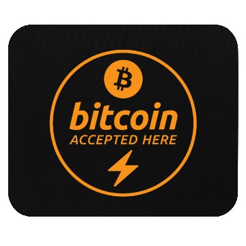 Discover Bitcoin Accepted Here via Lightning Promo Mouse Pads