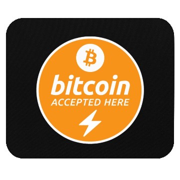 Discover Bitcoin Accepted Here via Lightning Promo Mouse Pads