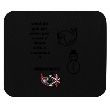 Discover snowman/shark cross Mouse Pads