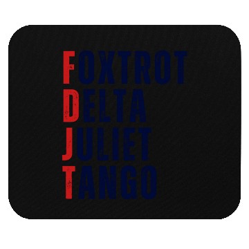 Discover FOXTROT DELTA JULIET TANGO WHITE Mouse Pads