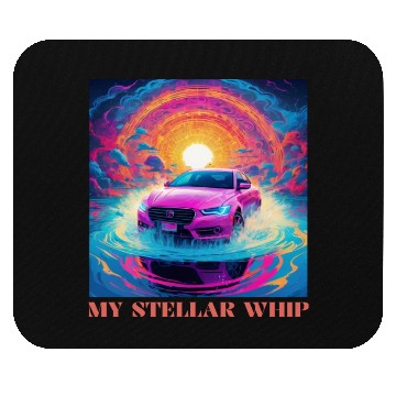 Discover Synthwave Art Futuristic Car Mouse Pads