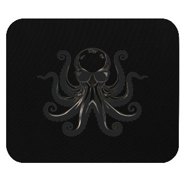 Discover Minimalism Cool Octopus with Sunglasses Mouse Pads