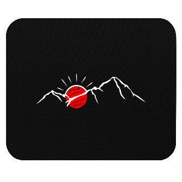 Discover Mountain sketch sun Mouse Pads