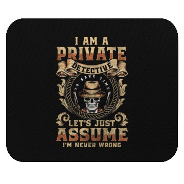Discover Private Detective Investigator Crime Agent Mouse Pads