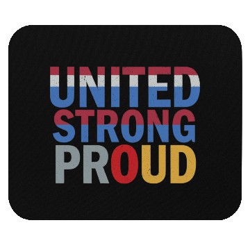 Discover Patriotic United Color Block Design Mouse Pads