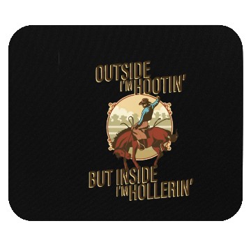Discover Cowboy Hootin' & Hollerin Mouse Pads