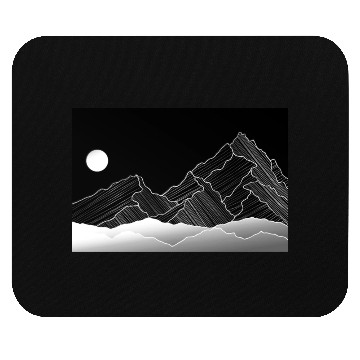 Discover mountain moon Mouse Pads