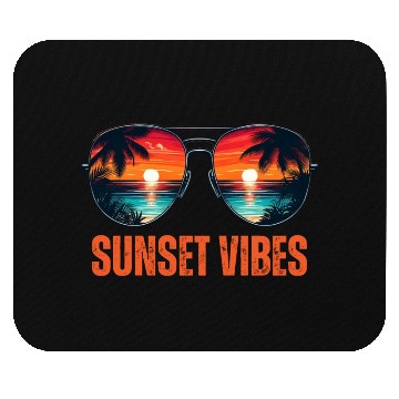 Discover Sunset Vibes Tropical Sunglasses Design Mouse Pads