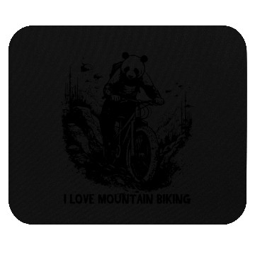 Discover Panda Bear Biker: I Love Mountain Biking Mouse Pads