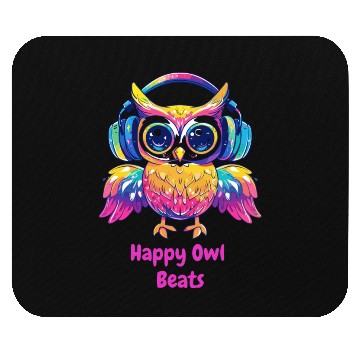 Discover Happy Owl Beats Mouse Pads