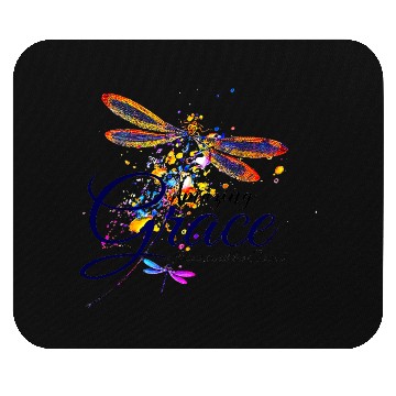 Discover Amazing Grace Dragonfly splatter Mouse Pads