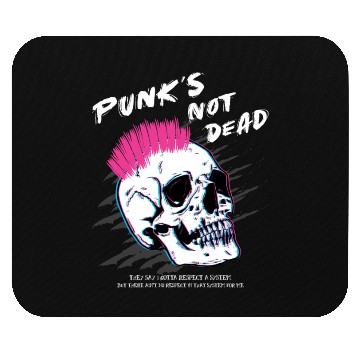 Discover Punks Not Dead - Skull Punk Rock Music - Old Mouse Pads