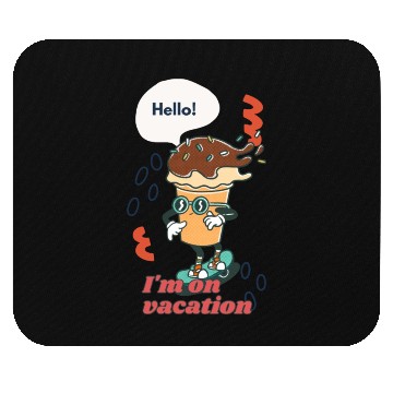 Discover Funny joyful Cool Vacation Ice Cream Cone Mouse Pads