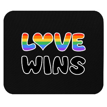 Discover LOVE WINS rainbow colored Mouse Pads