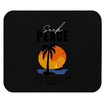 Discover Seek Peace Summer Beach Mouse Pads