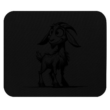 Discover Goat Big Eyes Grinning Billy Goat Sketch Mouse Pads