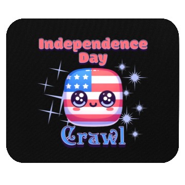 Discover Independence Day Crawl kawaii icon Design Mouse Pads