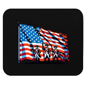 Discover The American Flag Pixel Art Design Mouse Pads