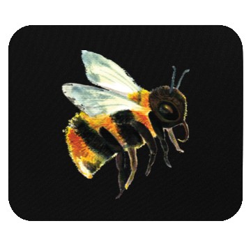 Discover Cute Bumble Bee Flying Illustration Mouse Pads
