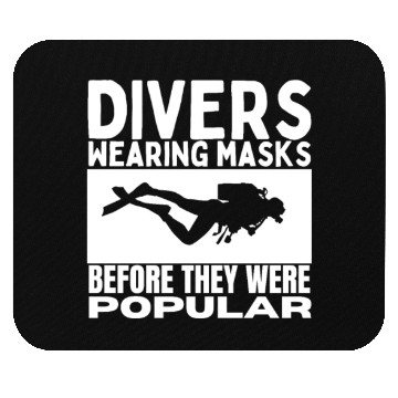 Discover Scuba Diving Mask Pun Funny Scuba Diver Mouse Pads