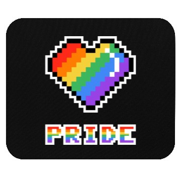 Discover Pixel heart Pride rainbow colored Mouse Pads