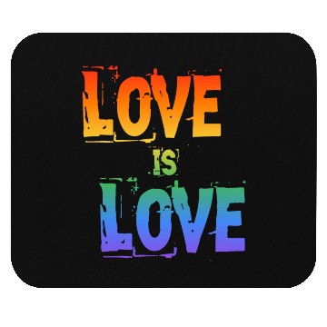 Discover love is love letter rainbow colored Mouse Pads