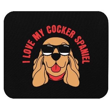 Discover Dog Dad Pet Lover Cocker Spaniel Dog With Glasses Mouse Pads