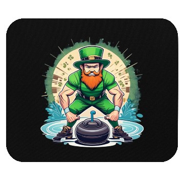 Discover St. Patrick's Day Shamrock St Paddy's Day Curling Mouse Pads