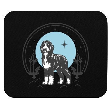 Discover Bernedoodle Tarot Card Dog | Celestial and Starsee Mouse Pads